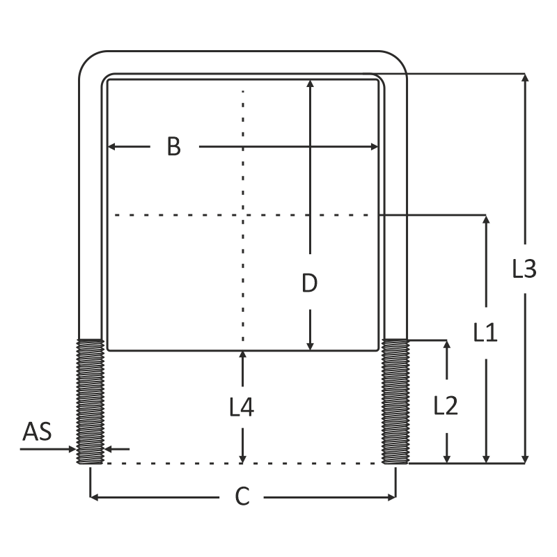lijntekening krambeugel rechthoekig