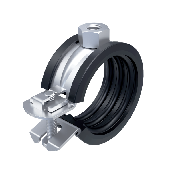 Pijpbeugel M8 met EPDM rubber inlage