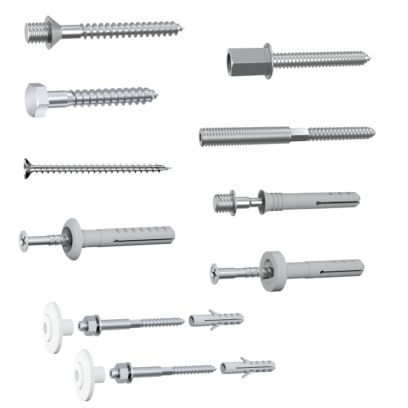 Houtdraadpennen en plugbouten